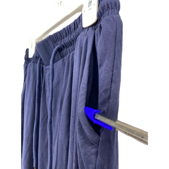 Solid Navy Blue Jogger Sweatpants Women's Size Medium - Picture 2 of 5